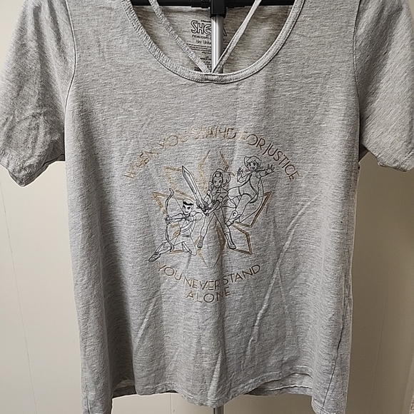 She-Ra Princess of Power Gray Cutout Tshirt Size Large - Picture 2 of 7